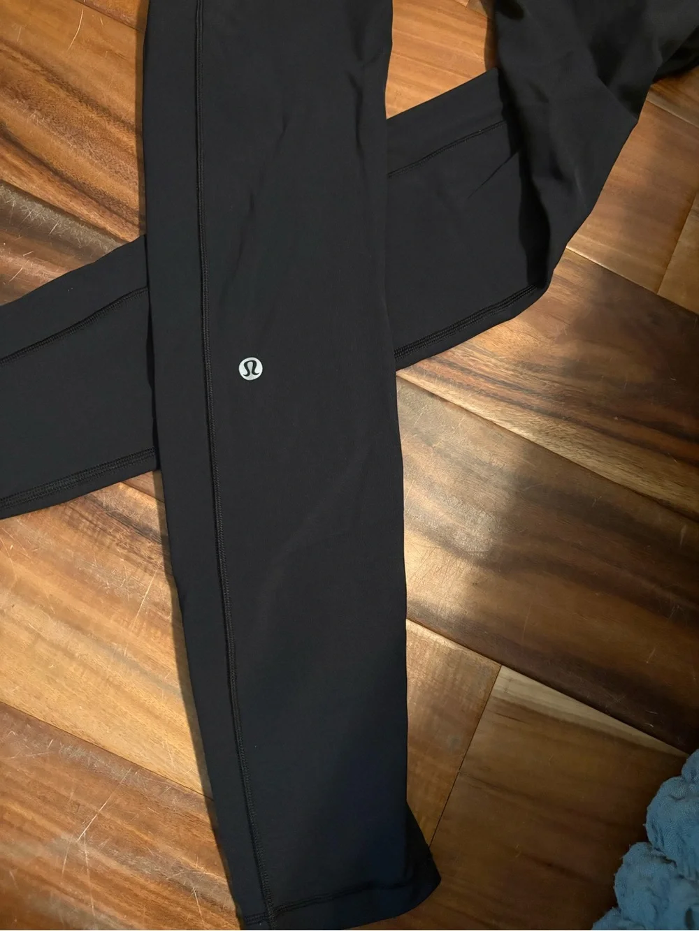 Lululemon Black Leggings Womens Size 4 Side Pockets‎ Zip Back Running (1283)